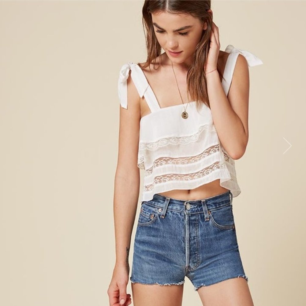 Reformation Lace Crop Top